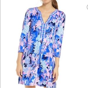 NWOT Lilly Pulitzer Melli Dress Iris Blue Giraffe Park Engineered Size XS